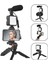 Tripod Telefon Tutucu Kumandalı Mikrofon LED Işık Vlog Video Kayıt - I75H69N5-6A45VS 3