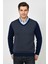 Erkek V Yaka Triko Kazak Çelik Örgü Regular Kalıp BGL-ST04838 1
