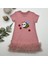 1-2-3 Yaş Arıcık Nakışlı Eteği Fırfırlı Jile Kız Çocuk Elbisesi 1