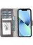 Apple iPhone 13 Pro Uyumlu Deri Cüzdanlı Kılıf Mwwn Tn1 Gri 2
