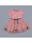 1-2-3 Yaş Payet Yapraklı Çiçek Nakışlı Astarlı Kız Bebek Tütü Elbisesi 2