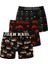 Siyah 3’lü Desenli Boxer Seti – %95 Pamuk Likralı Boxer 2603107 1