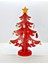 22.5 cm Kırmızı Ahşap Masa Üstü Yılbaşı Ağacı | Dekoratif Mini Noel Çam Süsü 2