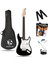Atlas EG-1000WB Gül Klavye Strat Kasa Sss Elektro Gitar Seti (Siyah Beyaz) 1