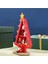 Ahşap Noel Ağacı Masaüstü Dekor – Mini Figürlü Kırmızı Yılbaşı Süsleme ve Hediye Seti 2