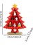 Ahşap Noel Ağacı Masaüstü Dekor – Mini Figürlü Kırmızı Yılbaşı Süsleme ve Hediye Seti 5