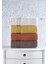 Cotton Box Plump 50X90 4'lü Havlu Seti Mercan Sarı Kahve Bej 1