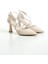 Fiona Taşlı Kadın Bej Topuklu Ayakkabı 9