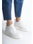 Lauren Kadın Gizli Topuk Mat Beyaz Spor Ayakkabı 7