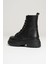 Karma Özel Tasarım Kışlık Siyah Kalın Tabanlı Kadın Bot 6