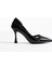 Angela Kadın Siyah Rugan Topuklu Ayakkabı 1