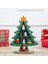 Mini Ahşap Yılbaşı Ağacı Dekoru – 18,5 cm Noel Temalı Masa Üstü Süs Figürlü (Yeşil) 3