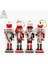 Kırmızı Yeşil 4’lü Fındıkkıran Asker Figür Seti – 13 cm Ahşap Yılbaşı Süsü Dekor 2