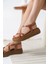 Legia Taba Hakiki Deri Sandalet 5
