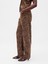 Kadın Kahverengi High Rise Barrel Jean Pantolon 4