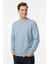 Erkek Sıfır Yaka Selanik Sweatshirt Regular Kalıp BGL-ST04926 2