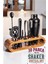 Shaker Kokteyl Set - 10 Parça 750 ML Shaker Coctail Set Bambu Standlı 1