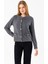 Kadın Bisiklet Yaka Düğmeli Yumuşak Dokulu Hırka Siyah - 2686 5