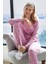 Büyük Beden Kalp ve Yıldız Desenli Pijama Takımı 3