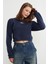 3 Iplik Ayıcık Nakışlı Crop Sweatshirt 3