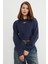 3 Iplik Ayıcık Nakışlı Crop Sweatshirt 6