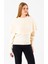 Kadın Bisiklet Yaka Pelerin Detaylı Triko Kazak Krem - 2271 5