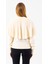 Kadın Bisiklet Yaka Pelerin Detaylı Triko Kazak Krem - 2271 7
