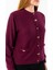 Kadın Bisiklet Yaka Düğmeli Yumuşak Dokulu Hırka Bordo - 2686 5