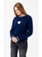 Kadın Bisiklet Yaka Kalp Detaylı Triko Kazak Lacivert - 2358 4