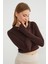 Basic Bisiklet Yaka Parmak Geçmeli Crop Bluz 5