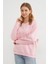 3 Iplik Fiyonk Nakışlı Oversize Sweatshirt 5