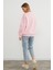 3 Iplik Fiyonk Nakışlı Oversize Sweatshirt 7