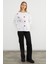 3 Iplik Kalp Nakışlı Oversize Sweatshirt 6