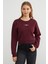 3 Iplik Ayıcık Nakışlı Crop Sweatshirt 1