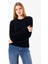 Kadın Bisiklet Yaka Fitilli Detaylı Triko Kazak Siyah - 25-567 5