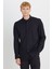 Pamuklu Tailored Slim Fit Dar Kesim Düğmeli Yaka Örme Gömlek 1