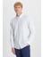 Tailored Slim Fit Dar Kesim Düğmeli Yaka Gofre Desenli Gömlek 3