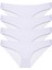 4 Adet Süper Eko Set Likralı Kadın Slip Külot Beyaz 1