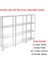 4 Katlı 3'lü Galvaniz Çelik Raf - Depo, Arşiv, Kiler, Dosya, Market Rafı - 43x93 cm-100 cm-0.70 mm 4