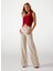 Yüksek Bel Rahat Krem Kadın Pantolon Sexy Palazzo Kadın Palazzo Fit Pant 1