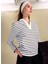 Çizgili Siyah - Beyaz Kadın Polo T-Shirt 4