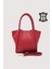 Hakiki Deri Kadın Organizerlı El Çantası Kırmızı SMR9206 3