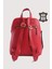 Hakiki Deri Kadın Sırt Çantası Kırmızı SMR9209 3