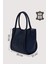 Hakiki Deri Kadın Organizerlı El Çantası Lacivert SMR9206-2 2