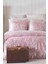 Çift Kişilik Nevresim Takımı Pamuklu Vintage Pembe Paisley 1