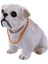 Beyaz Açık Gri Sallayan Kafa Başını Sallayan Bulldog Köpek Dekorasyonu Araba (Yurt Dışından) 1