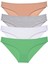 4 Adet Süper Eko Set Likralı Kadın Slip Külot Ten Gri Beyaz Yeşil 1