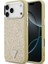 iPhone 17 Pro Max Kılıf Guess Lisanslı M-Safeli Metal Kamera Çerçeveli Üçgen Logolu Glitter Gold 1