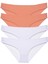 4 Adet Eko Set Likralı Kadın Slip Külot Pudra Beyaz 1