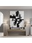 Siyah Beyaz Soyut Sanat Kanvas Tablo: Fırça Darbeli Modern Dekorasyon 3